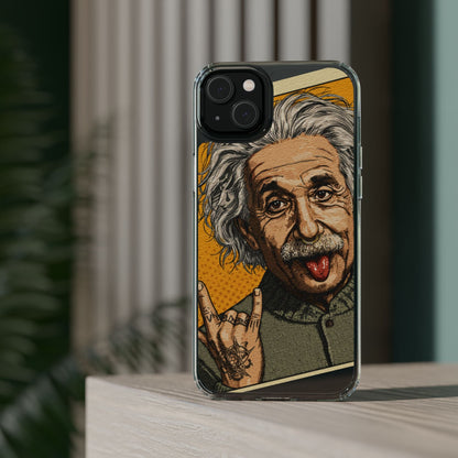 Edgy Einstein Clear Phone Cases