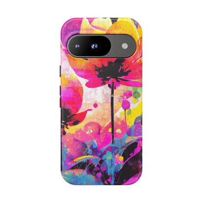 Neon Floral Tough Phone Case