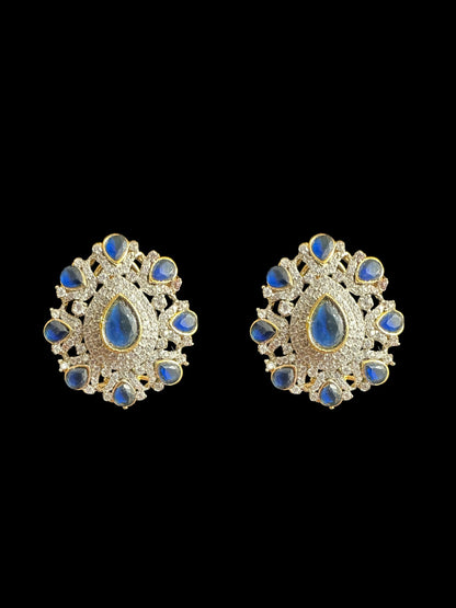 C523 Erin zircon choker in blue / sapphire ( READY TO SHIP )