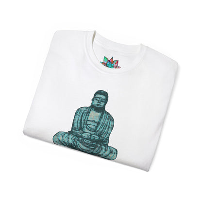 Fine Art Buddha Chalk Drawing Print Unisex Ultra Cotton Tee