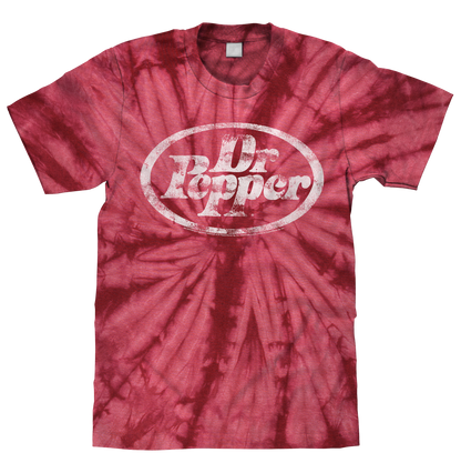 Dr. Pepper Tie Dye T-Shirt - Crimson Red Tie Dye