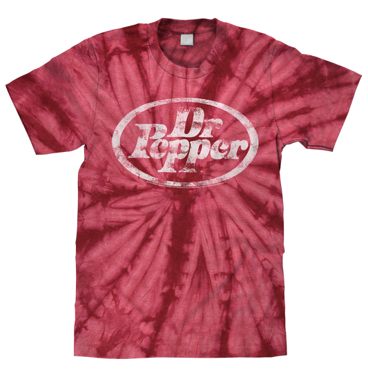 Dr. Pepper Tie Dye T-Shirt - Crimson Red Tie Dye
