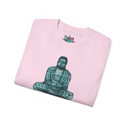 Fine Art Buddha Chalk Drawing Print Unisex Ultra Cotton Tee