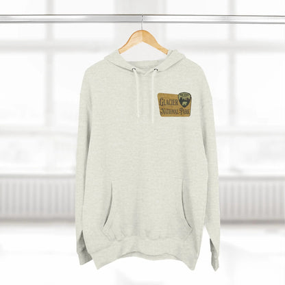 Glacier National Park Unisex Fit Fleece Hoodie Scenic Going to The Sun Road Big Horned Sheep