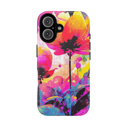 Neon Floral Tough Phone Case