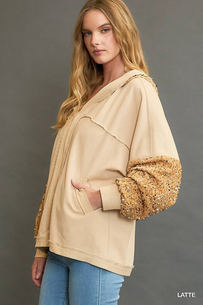 Garden Naked Sequined French Terry Jacket