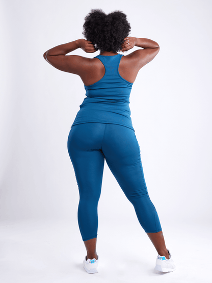 JupiterGear High-Waisted Pilates Leggings with Side Pockets & Mesh Panels