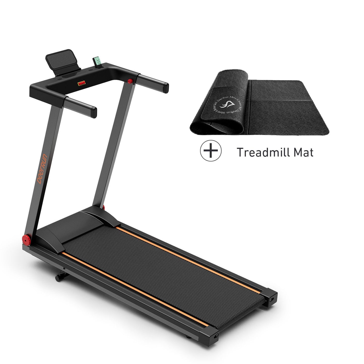 DeerRun A1 Pro Move+ Smart Foldable Treadmill with 6% Incline & NFC | 350Lbs, 10mph, Black