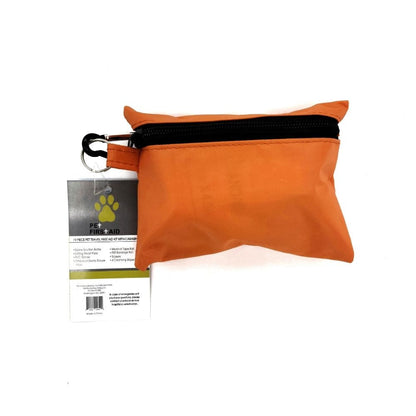 19-Piece Pet Travel First Aid Kit with Carabiner - Compact Emergency Care for Adventurous Pets