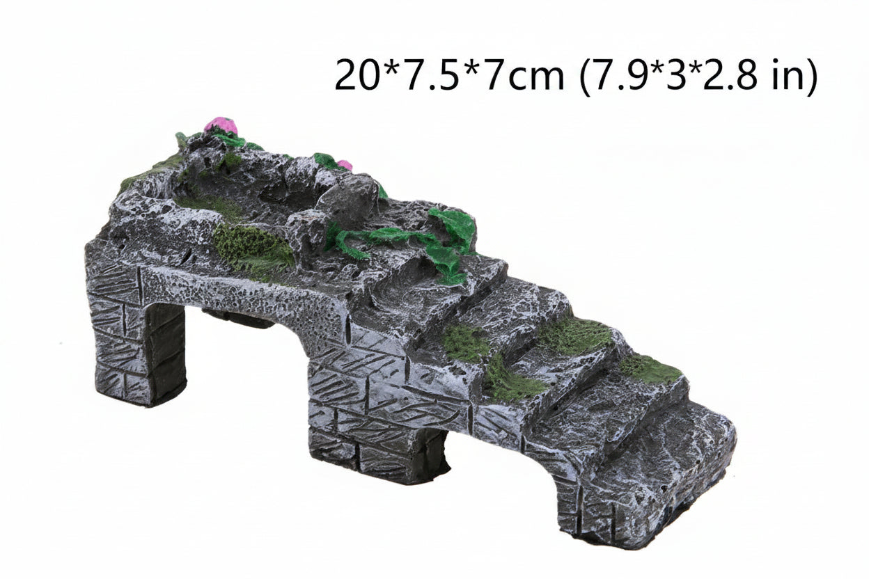 Mossy Rock Bridge Climbing Platform & Feeding Station