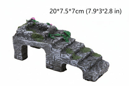 Mossy Rock Bridge Climbing Platform & Feeding Station
