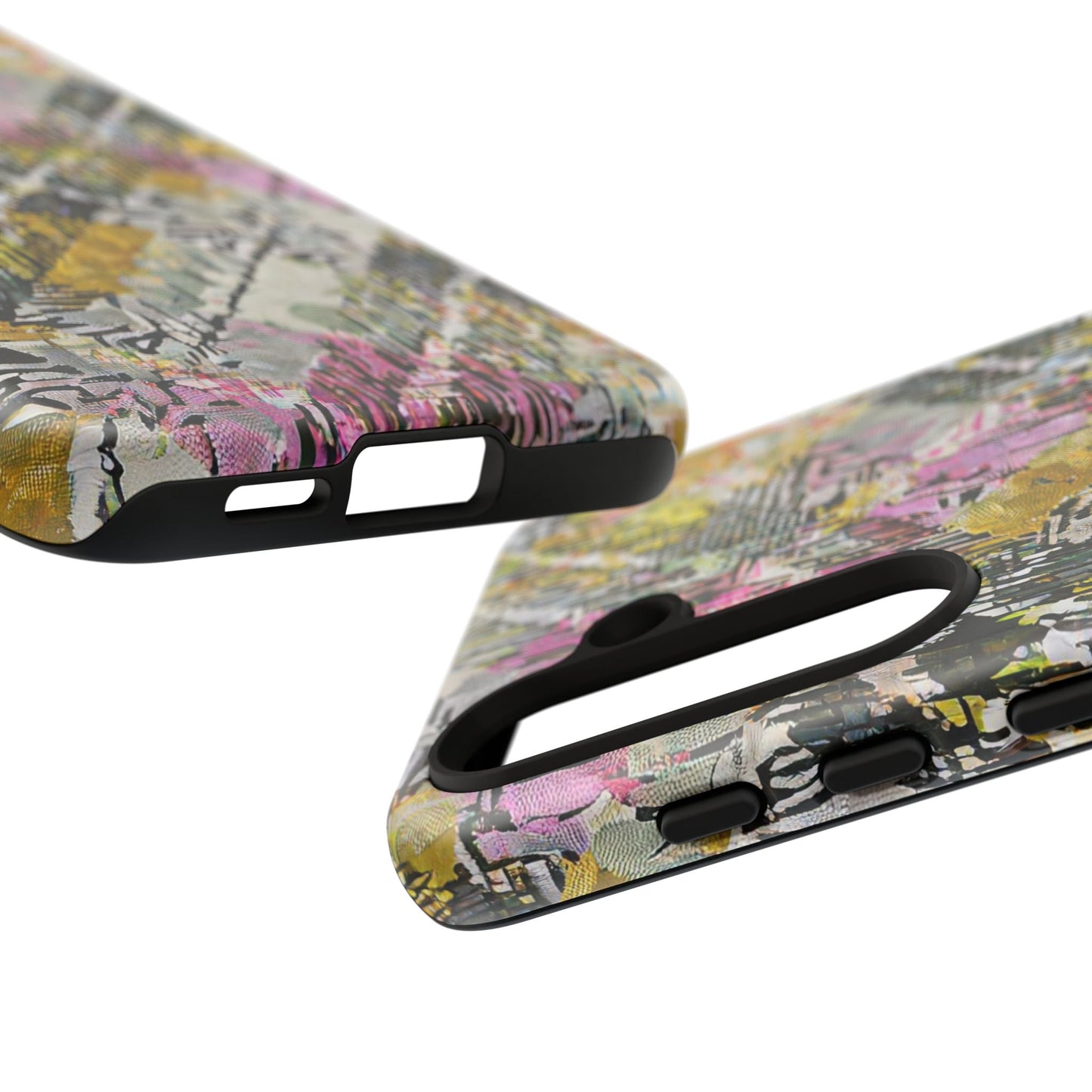 Purple Plaid Floral Artistic Tough Phone Case