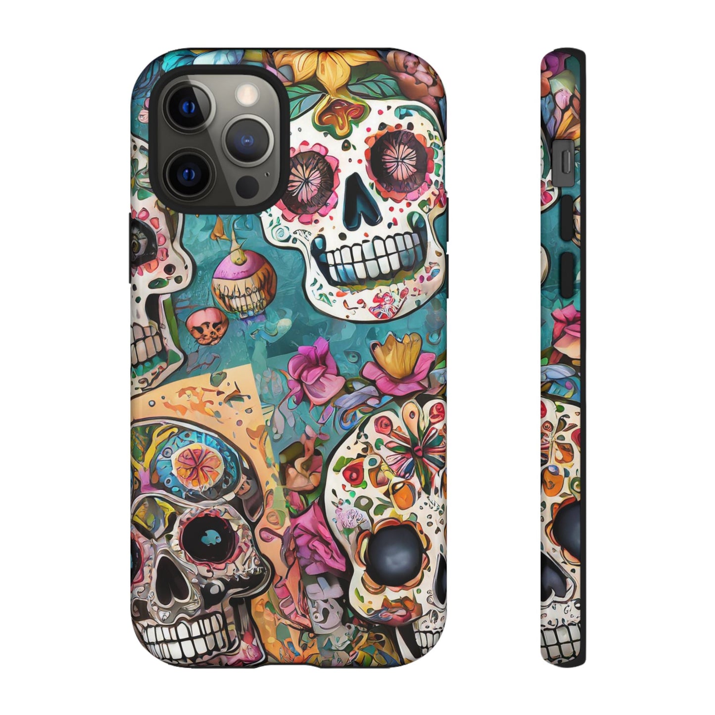 Vibrant Sugar Skull Tough Phone Case