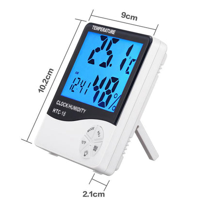 Digital Reptile Room Thermometer, Hygrometer & Clock