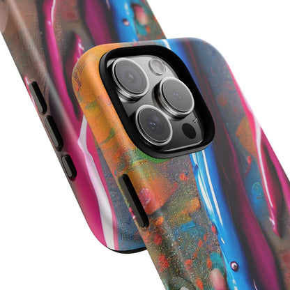 Colorful Artistic Paint Splatter Tough Phone Case