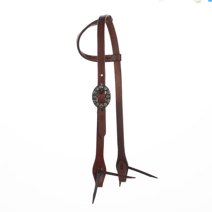 Heavy Oil Harness Leather Card Suite Single Buckle Single Ear Headstall