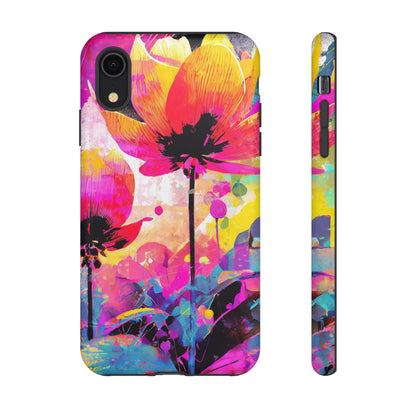 Neon Floral Tough Phone Case