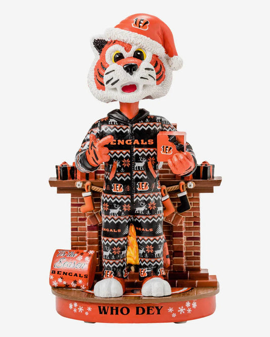 Who Dey Cincinnati Bengals Holiday Mascot Bobblehead