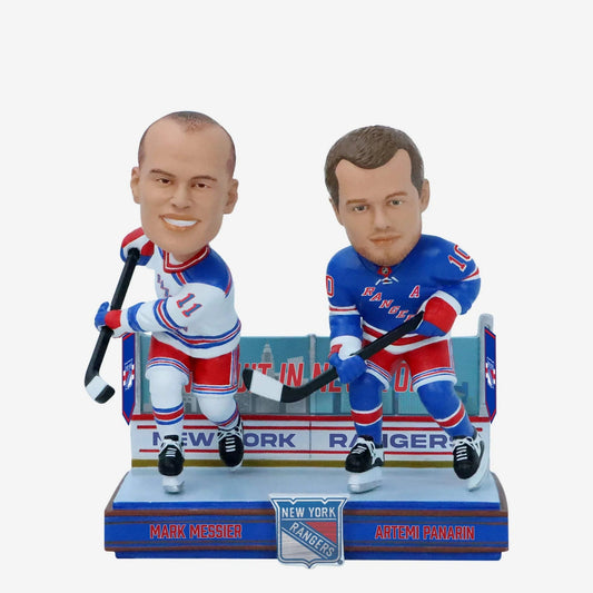 Mark Messier & Artemi Panarin New York Rangers Then And Now NHL Bobblehead