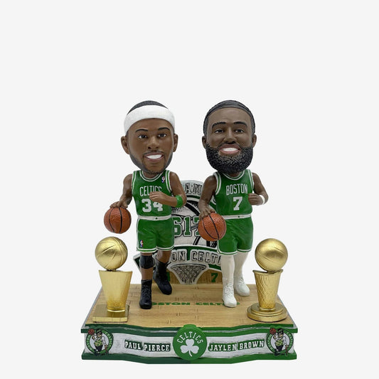 Paul Pierce & Jaylen Brown Boston Celtics Championship Then And Now Bobblehead