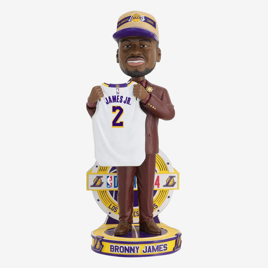 Bronny James Los Angeles Lakers 2024 NBA Draft Pick Bobblehead