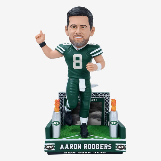 Aaron Rodgers New York Jets 2024 Tunnel Entrance Bobblehead
