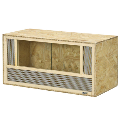 33.6 Gallon Wooden OSB Reptile Enclosure with Sliding Glass Doors