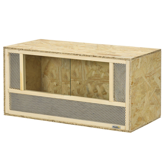 33.6 Gallon Wooden OSB Reptile Enclosure with Sliding Glass Doors