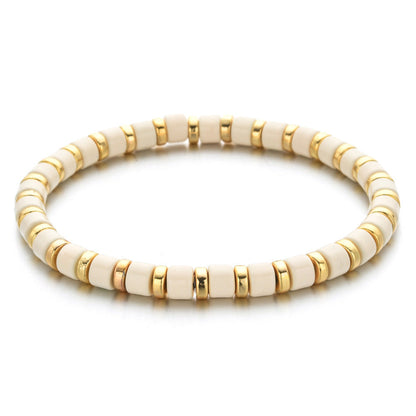 Enamel Beaded Charm Bar Bracelets  - Charm Bar Styling