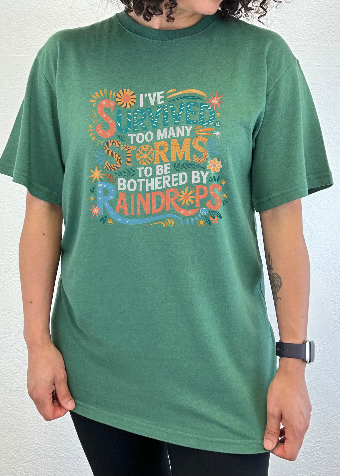 I've Survived Too Many Storms to Be Both Unisex Bamboo/Cotton Graphic T-Shirt