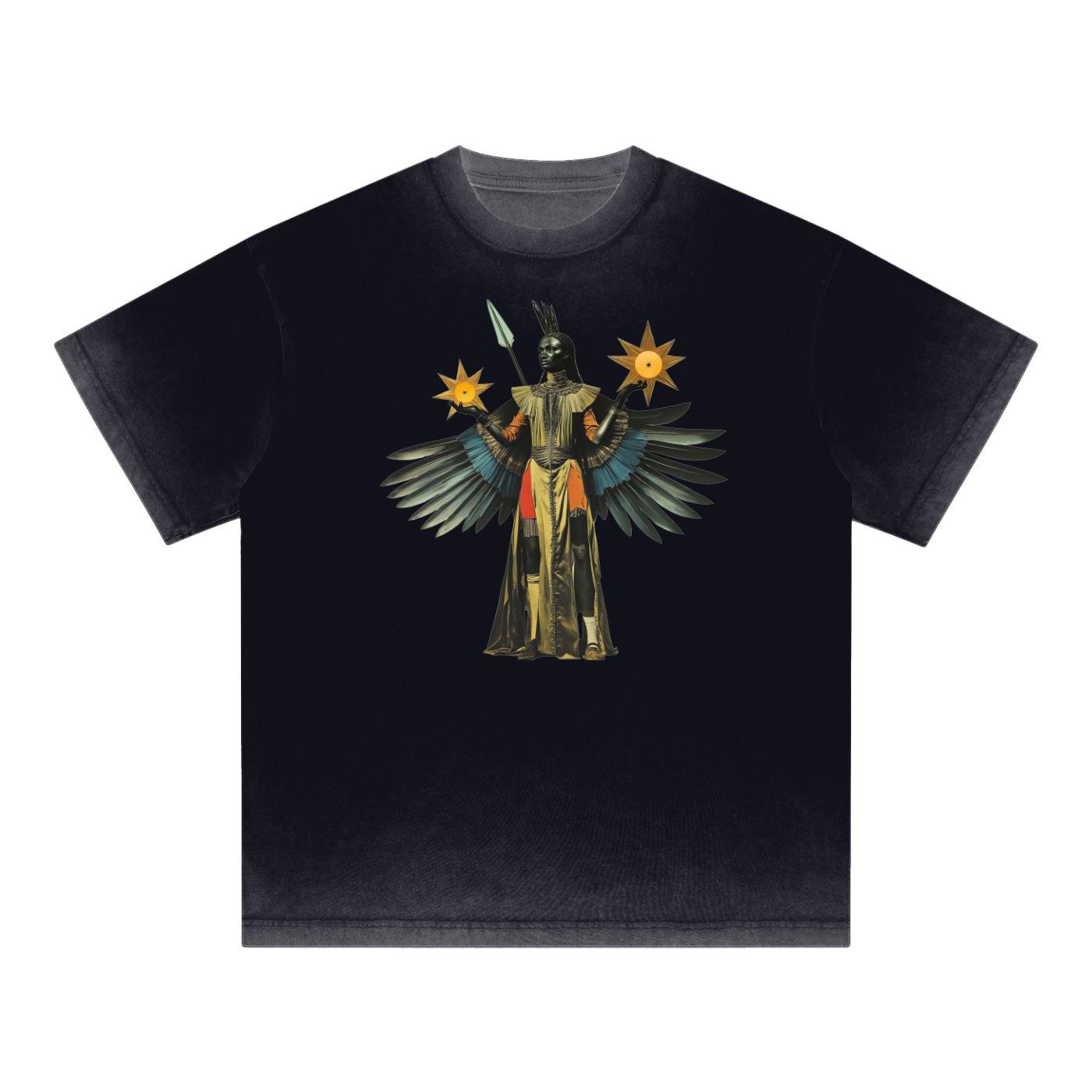 Amaru Khan Stars Reverse Dyed T-shirt