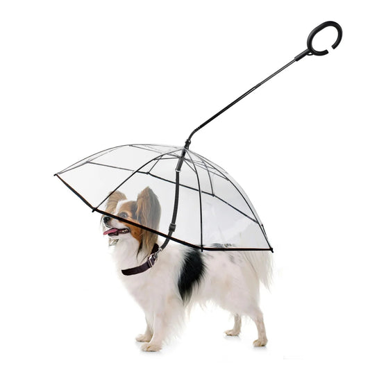 Flexible Handle Umbrella for Dog with Rope for Small Pets