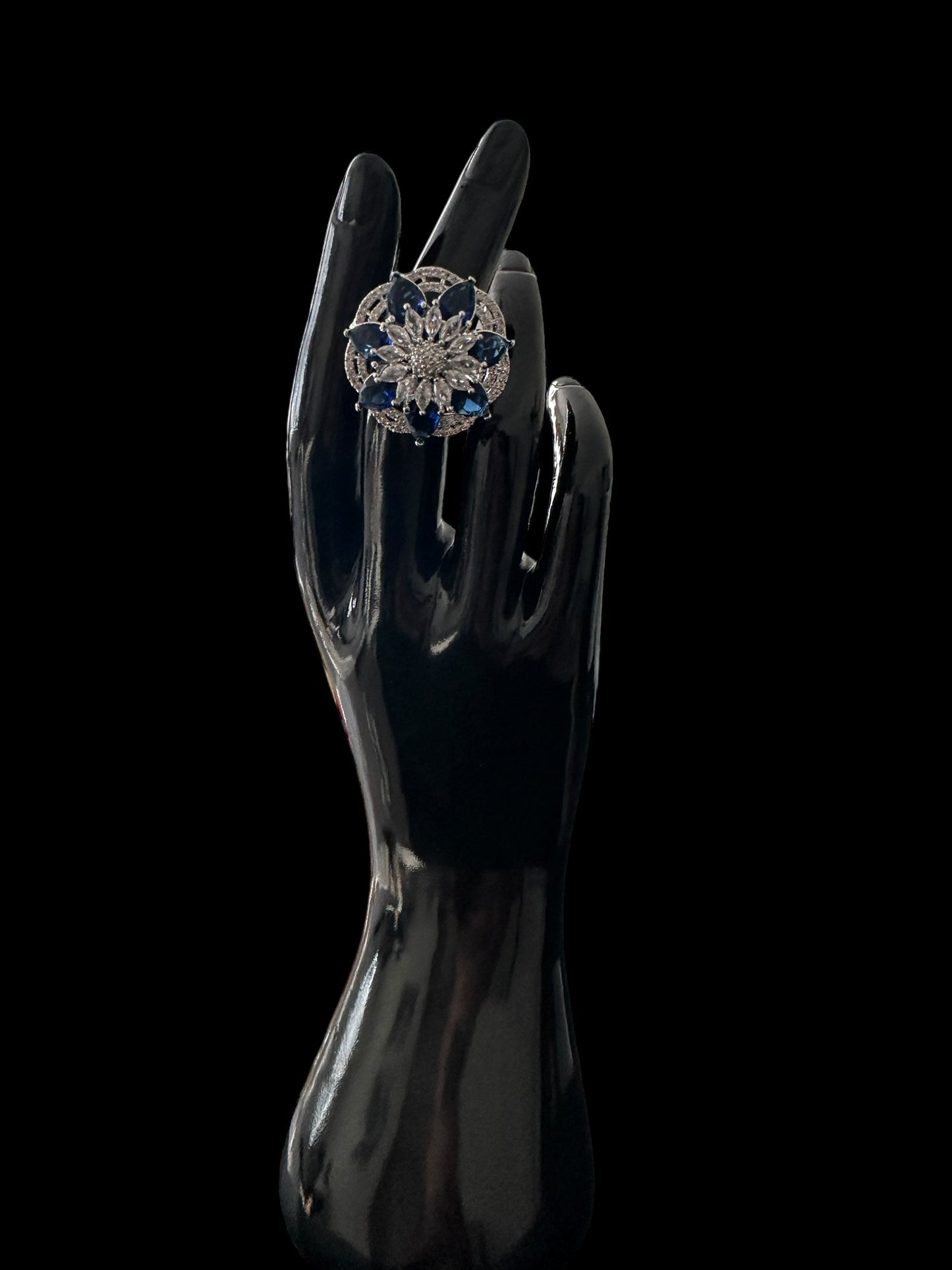 DJR132 Cz silver plated  ring ( READY TO SHIP)