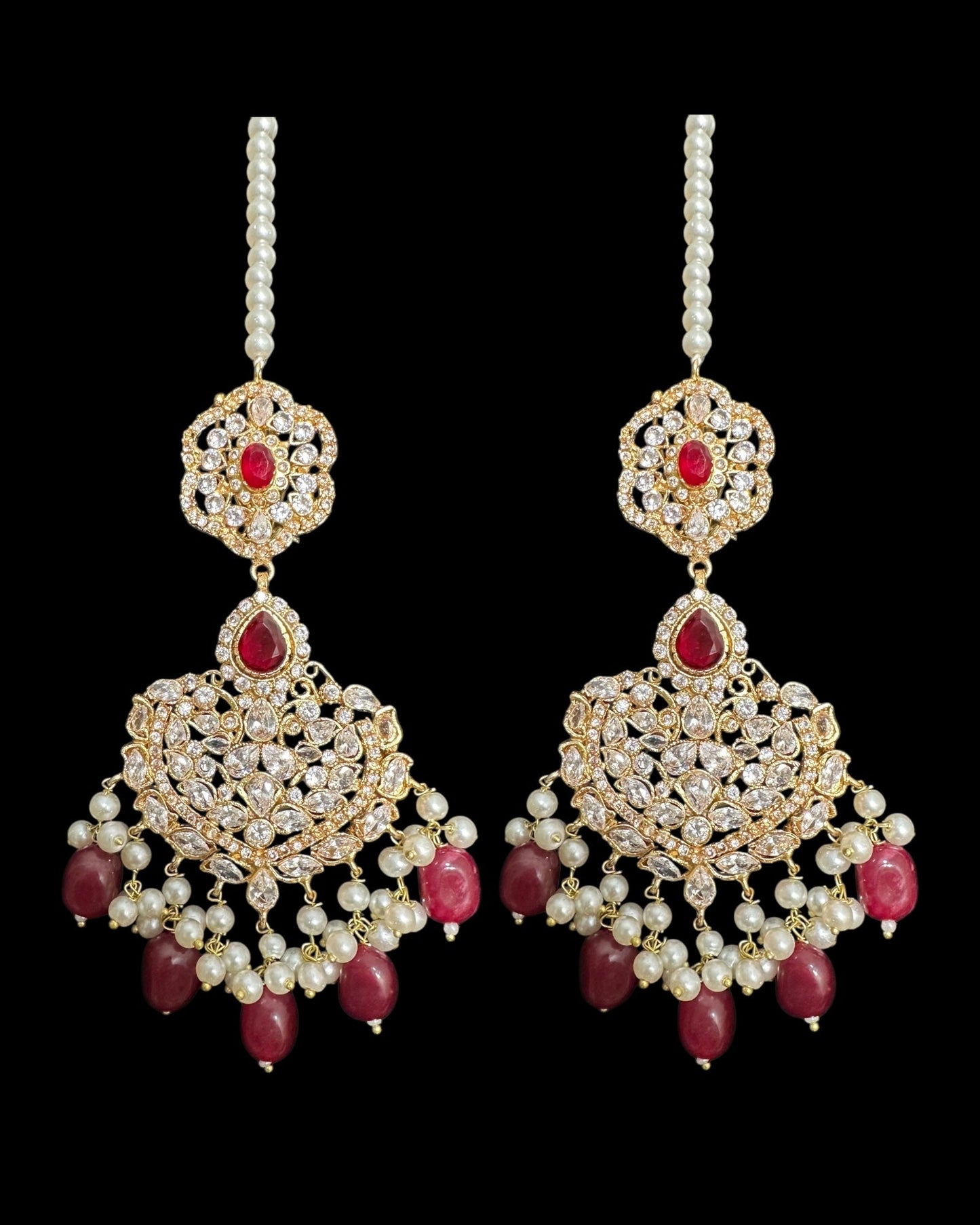 BR491 SHAIRA ruby bridal set ( READY TO SHIP )