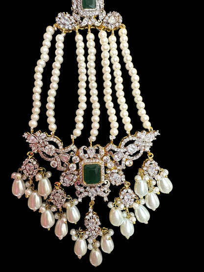 BR472 Farhat bridal set in green ( READY TO SHIP)