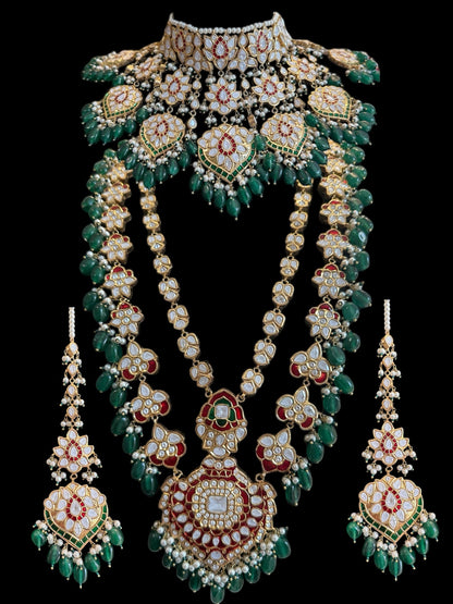 BR466 Subah high quality meena bridal set ( READY TO SHIP )