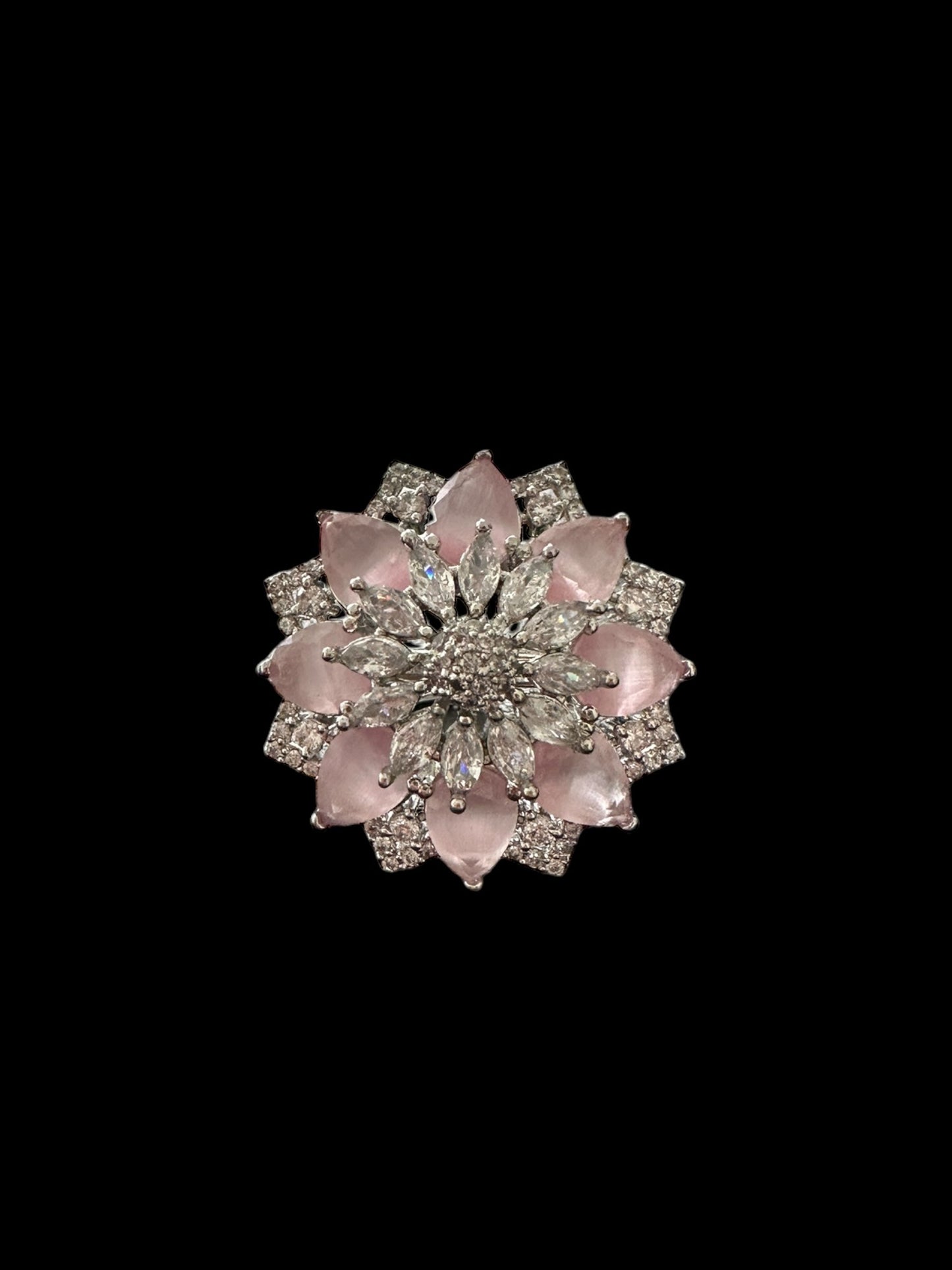 DJR131 Cz silver plated  ring ( READY TO SHIP)