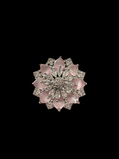 DJR131 Cz silver plated  ring ( READY TO SHIP)