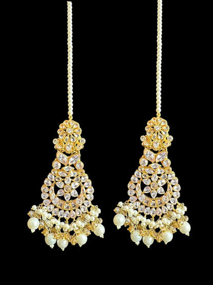 BR477 JIMENA bridal set in zircon and pearls ( SHIPS IN 4 WEEKS )
