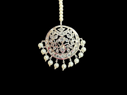 DJTK352 Avni  tika In silver plating   ( SHIPS IN 3 WEEKS )