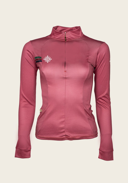 Espoir Lumiere Eternal Collection Dirty Pink Quarter Zip Sun Shirt LONG SLEEVE