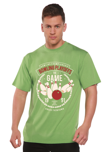 Bowling Playoffs Men's Bamboo Viscose/Organic Cotton Short Sleeve Graphic T-Shirt