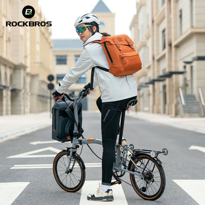 ROCKBROS Fashion Vintage Folding Bike Backpack