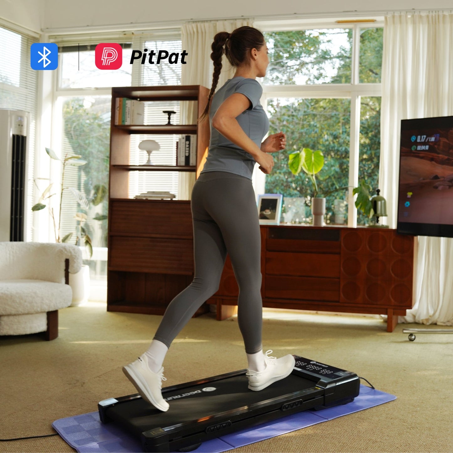 DeerRun Z10 12% Auto Incline Smart Walking Pad Treadmill with remote control