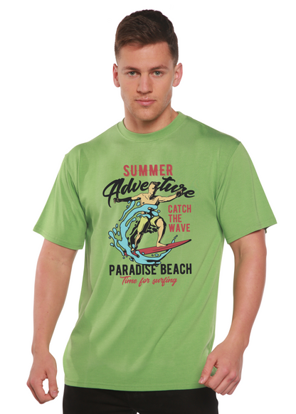Catch The Wave Men's Bamboo Viscose/Organic Cotton Short Sleeve Graphic T-Shirt