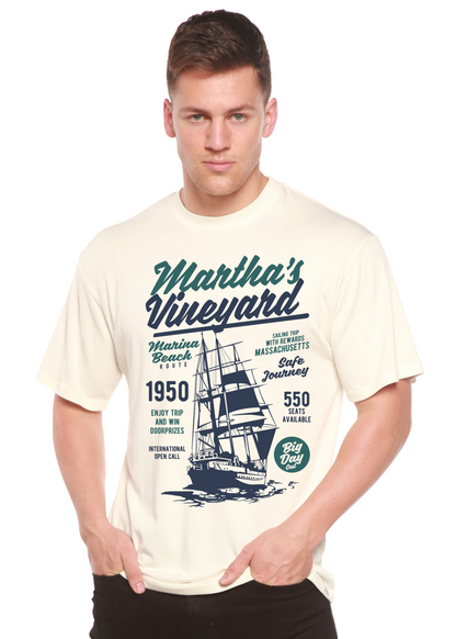 Martha's vineyard Men's Bamboo Viscose/Organic Cotton Short Sleeve Graphic T-Shirt