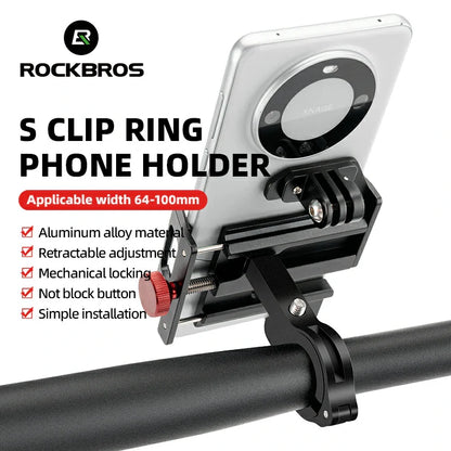 ROCKBROS S Clip Ring Bike Phone Holder for 4.7–7.09" Phones
