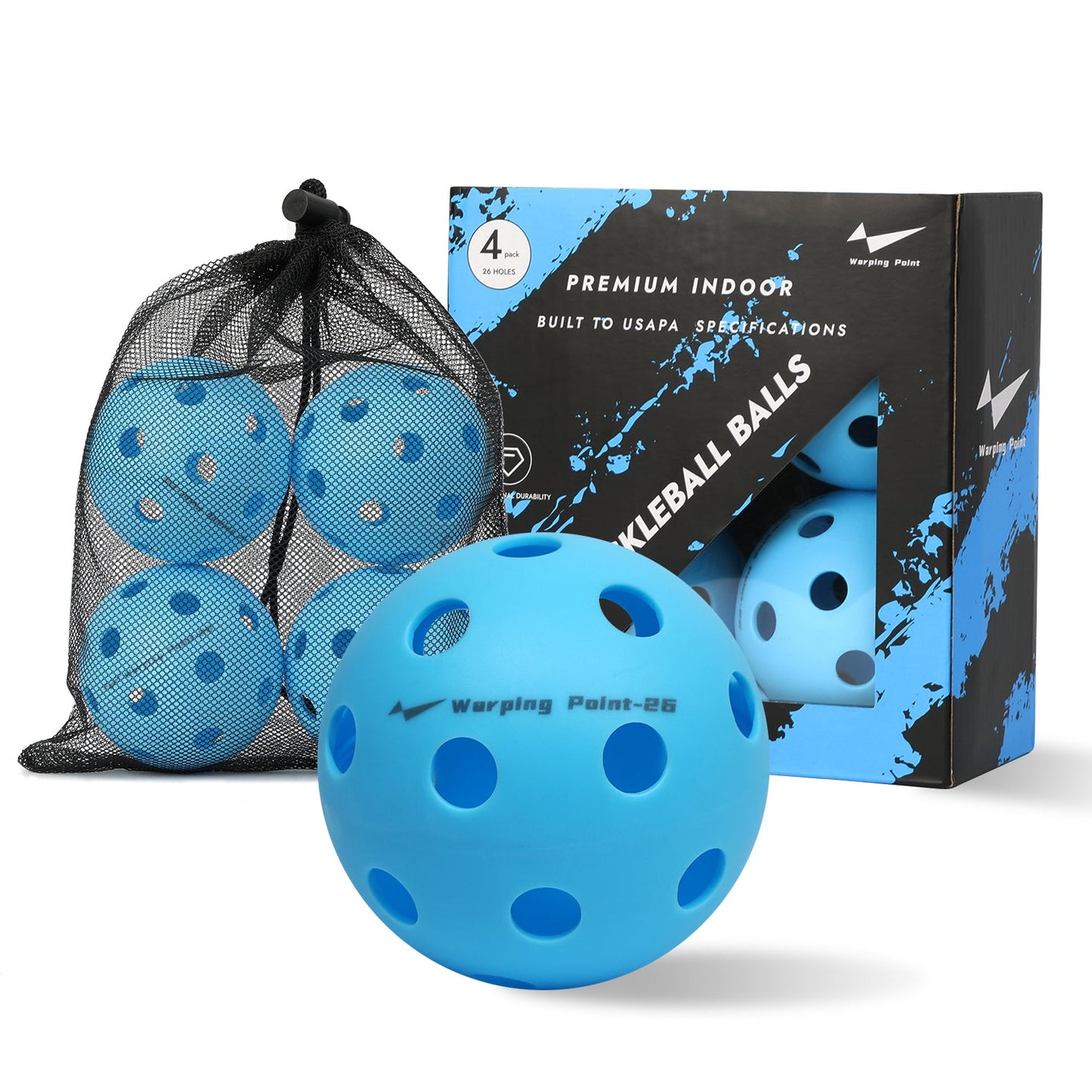 PRACTICE PICKLEBALLS - INDOOR - 4 PACK