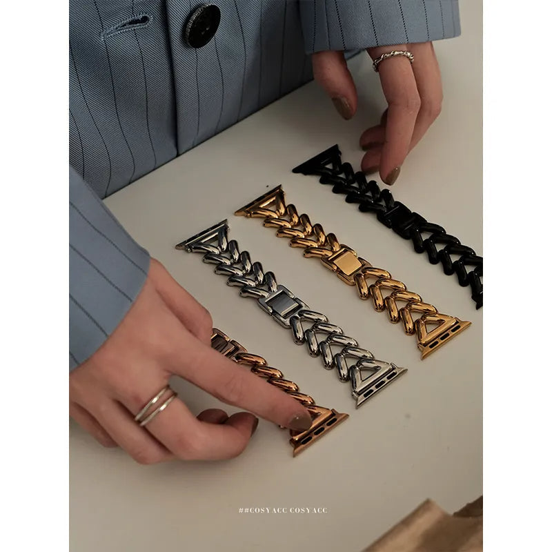 Steel Apple Watch Bracelet Strap/Band Series 11/10/9/8/7/6/5/4/ SE / Ultra 1/2/3