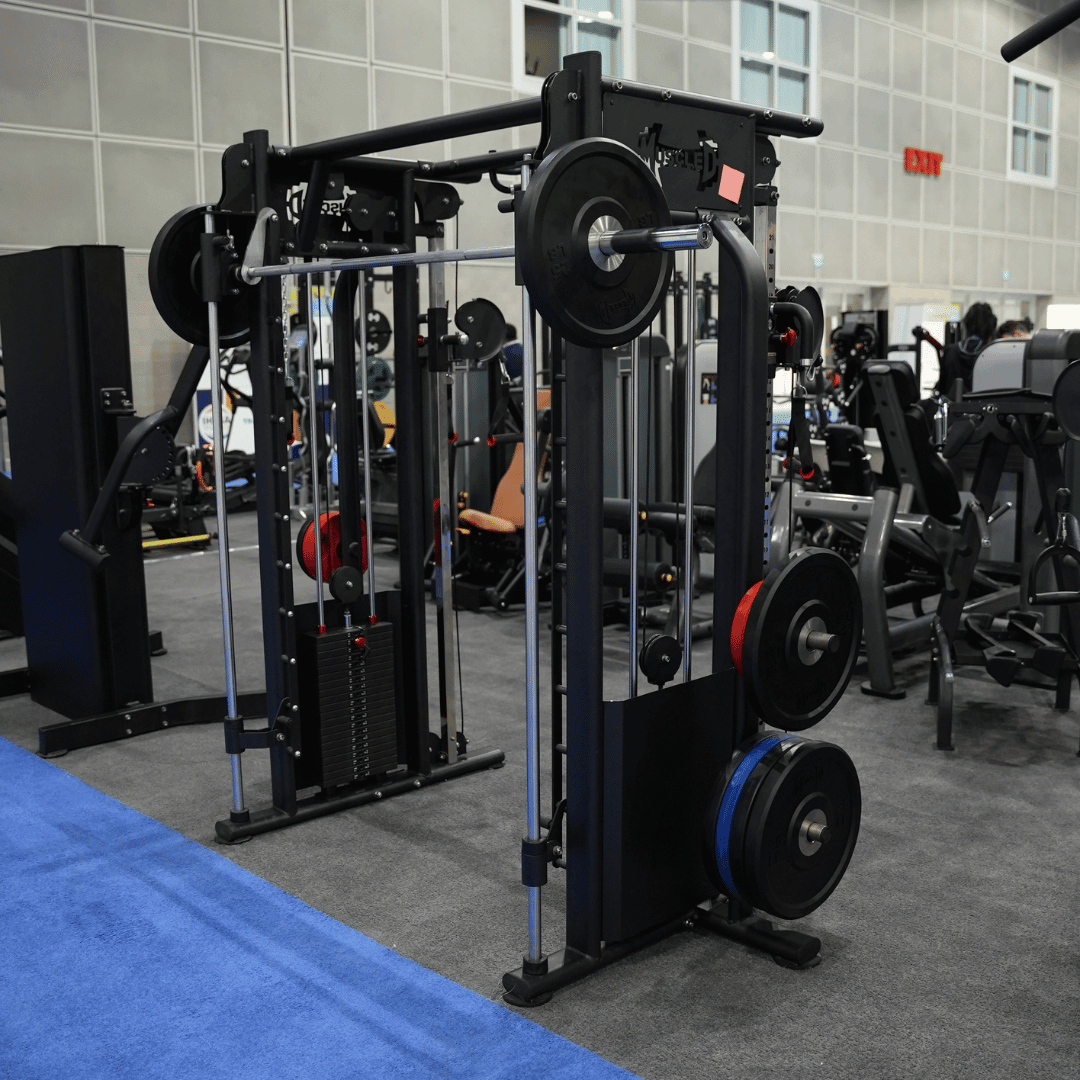 Muscle D Fitness Dual Adjustable Pulley Smith Combo – Full Body Trainer